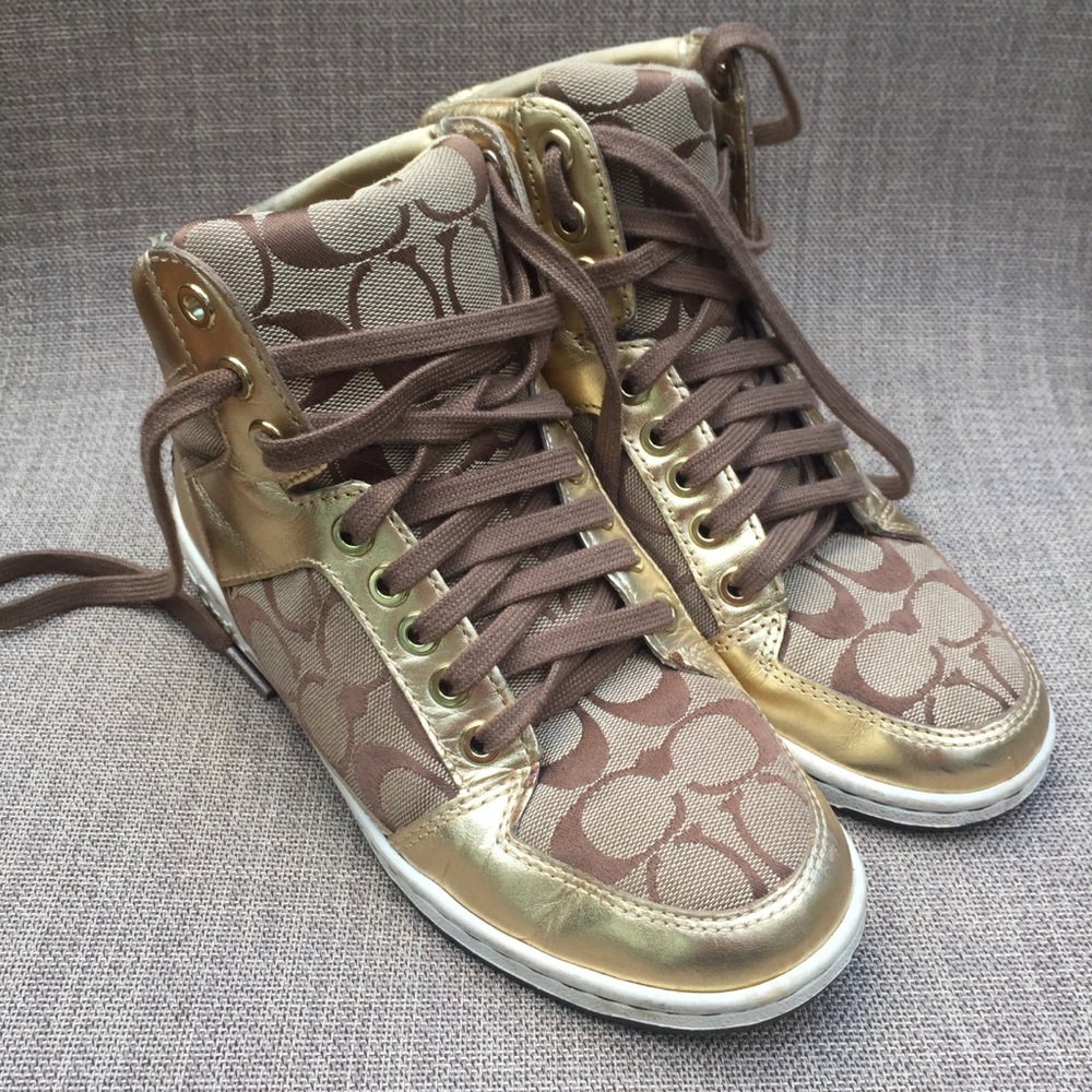 *SOLD on Mercari* Coach Hightop Sneakers - Picture 2 of 6